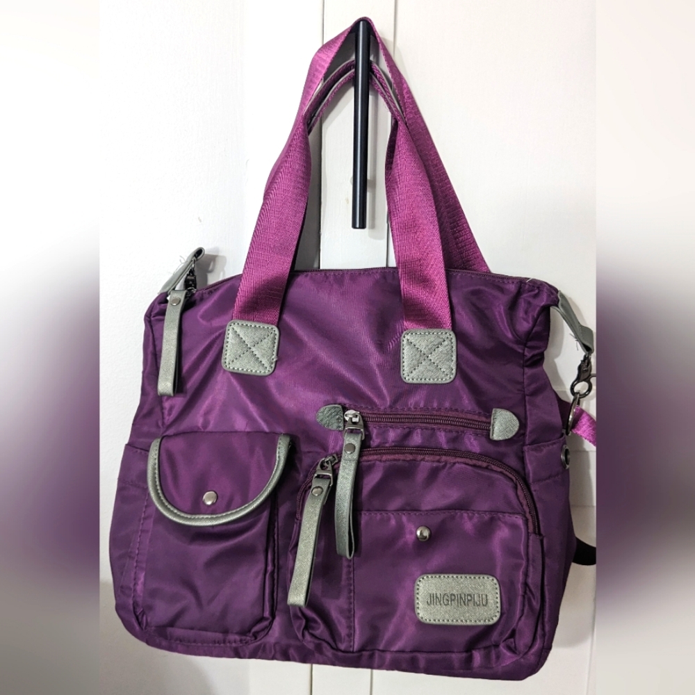 Vibrant Purple Tote Bag with Lightweight Fabric and Dual Handles